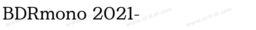 BDRmono 2021字体转换
